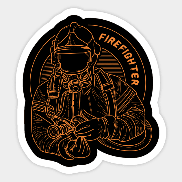 Firefighter Sticker by snewen